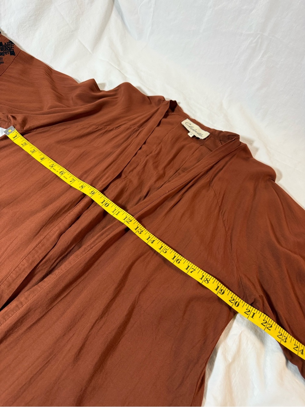 Cleobella Rust Open-Front Draped Kimono - Picture 5 of 10